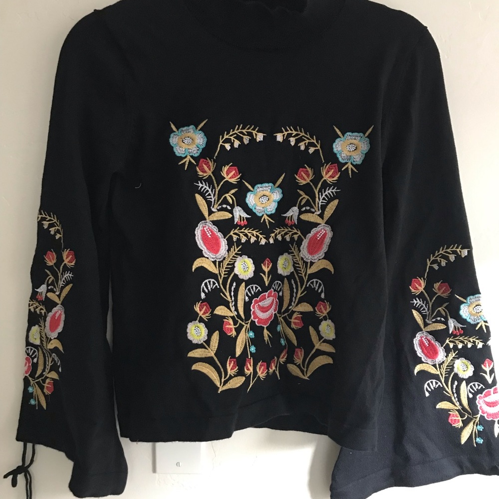Black boutique bought sweater with bell sleeves